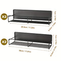 4pcs Magnetic Spice Adjustable Storage Shelf, No-Punch Kitchen Refrigerator Magnetic Shelf, Strong Magnetic Spice Storage Shelf, Washing Machine Storage Shelf, No-Punch Wall Mounted Storage Shelf, Kitchen Storage Accessories, Coffee Bar Accessories